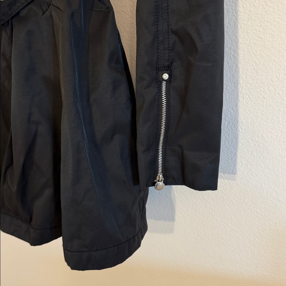 LAUNDRY By Shelli Segal Black Coat Pleated Back Button Front Size XS/S - Picture 3 of 6